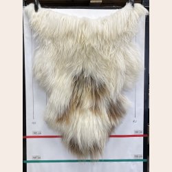 Islandsk lammeskind langh�ret naturligt brunplettet str L - 3264