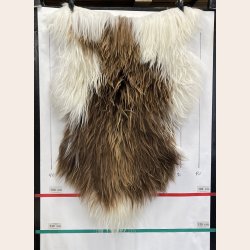 Kopi af Islandsk lammeskind langh�ret naturligt brunplettet str L - 3268