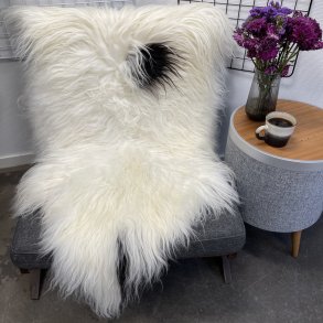 Islandsk lammeskind langh�ret plettet str XL - 4221