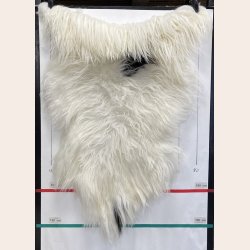 Islandsk lammeskind langh�ret plettet str XL - 4221