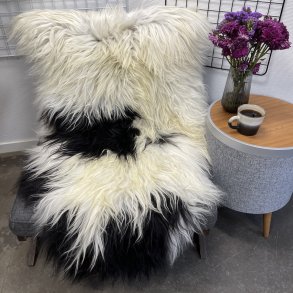 Islandsk lammeskind langh�ret plettet str XL - 4223