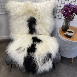 Islandsk lammeskind langh�ret plettet str XL - 4225