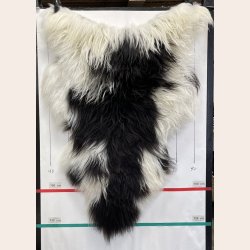Islandsk lammeskind langh�ret plettet str XL - 4227