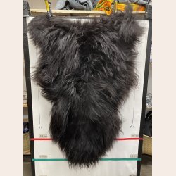 Islandsk lammeskind langh�ret sort str XL - 4110