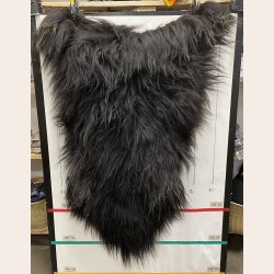 Islandsk lammeskind langh�ret sort str XL - 4111