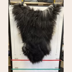 Islandsk lammeskind langh�ret sort str M - 2112