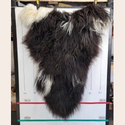 Islandsk lammeskind langhret sort str L - 3111