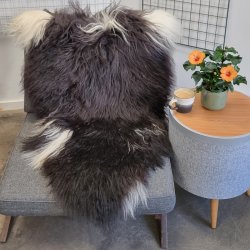 Islandsk lammeskind langhret sort str L - 3111