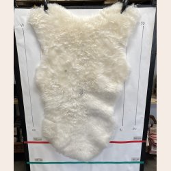 Islandsk klippet lammeskind lyse str L 3513