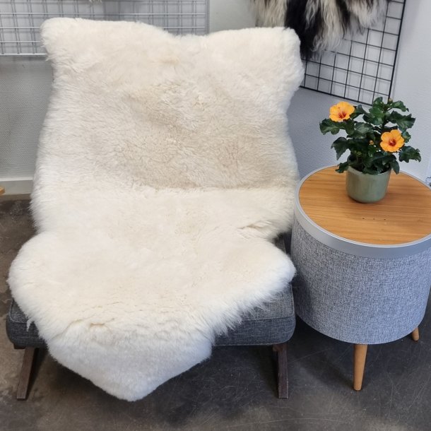 Islandsk klippet lammeskind hvid str XXL 140 cm + 5513