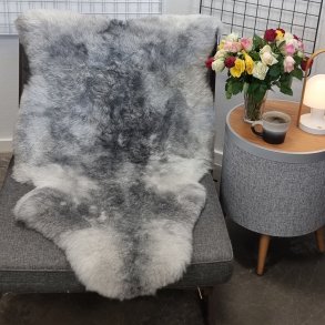 Islandsk klippet lammeskind naturligt gr str L  3925