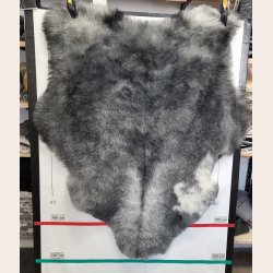 Islandsk klippet lammeskind naturligt gr str L  3926