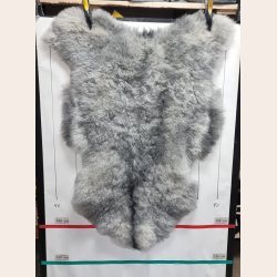 Islandsk klippet lammeskind naturligt gr str L  3911