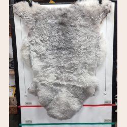 Islandsk klippet lammeskind naturligt gr str L  3919