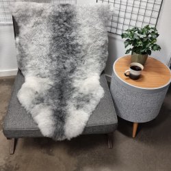 Islandsk klippet lammeskind naturligt gr str L  3920