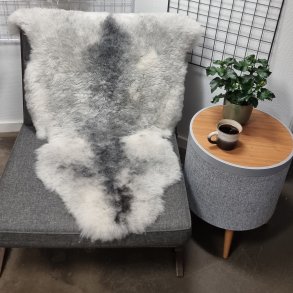 Islandsk klippet lammeskind naturligt gr str L  3932