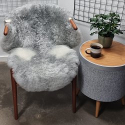 Islandsk klippet lammeskind gr str M 2927