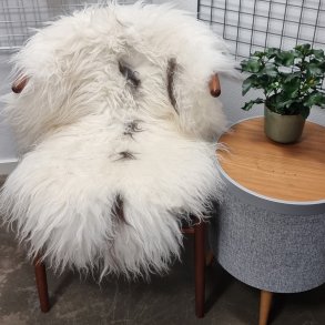 Islandsk lammeskind langhret plettet str M - 2217