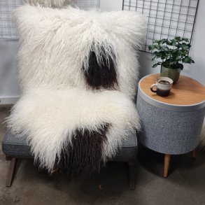 Islandsk lammeskind langhret plettet str XL - 4211