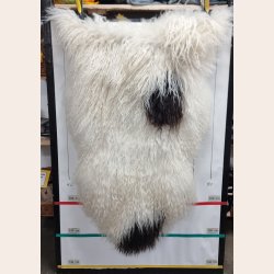 Islandsk lammeskind langhret plettet str XL - 4211