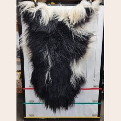 Islandsk lammeskind langhret plettet str XL - 4221