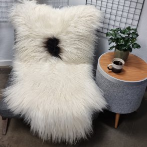 Islandsk lammeskind langhret plettet str XL - 4226