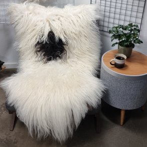 Islandsk lammeskind langhret plettet str XL - 4229