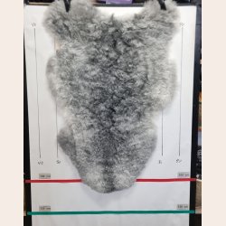 Islandsk klippet lammeskind gr� str M 2919