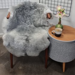 Islandsk klippet lammeskind gr� str M 2952