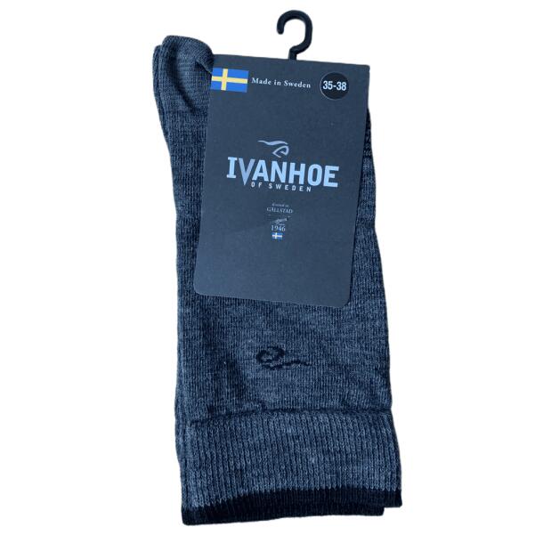 Ivanhoe uldsokker 90% Merino koksgr