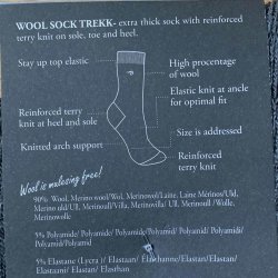 Ivanhoe trekking sokker i 90% merinould koksgr