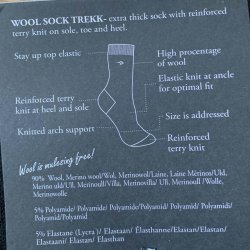 Ivanhoe trekking sokker i 90% merinould sort