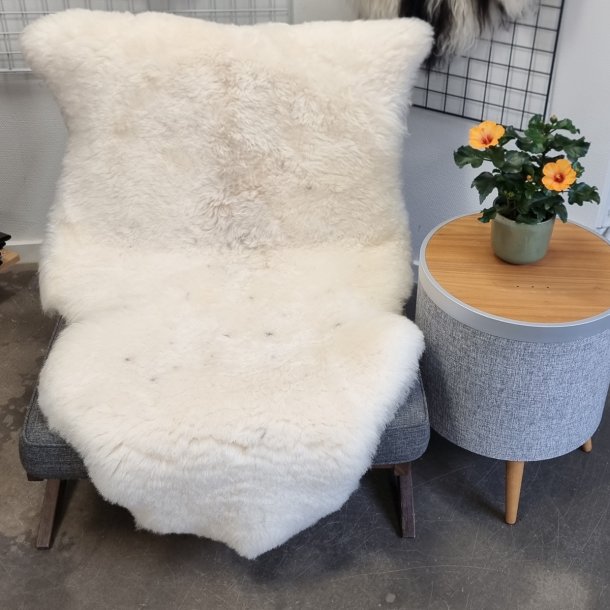 Islandsk klippet lammeskind hvid str XXL 135 cm + 5510