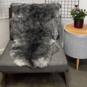 Islandsk klippet lammeskind naturligt gr� str L  3922