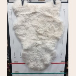Islandsk klippet lammeskind lys str L - 3524