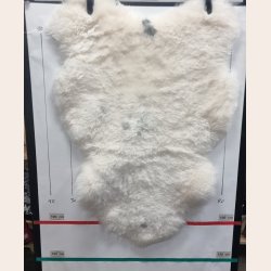 Islandsk klippet lammeskind lys str L - 3529