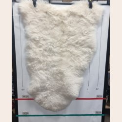 Islandsk klippet lammeskind lys str L - 3531