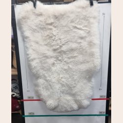 Kopi af Kopi af Islandsk klippet lammeskind lys str L - 3533