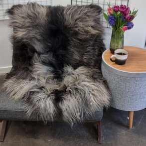 Islandsk lammeskind langh�ret sort str L - 3111