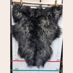 Islandsk lammeskind langh�ret sort str L - 3112