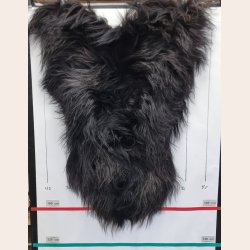 Islandsk lammeskind langh�ret sort str L - 3113