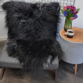 Islandsk lammeskind langh�ret sort str L - 3116