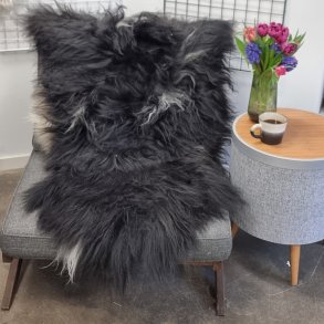 Islandsk lammeskind langh�ret sort str L - 3118