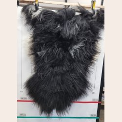 Islandsk lammeskind langh�ret sort str L - 3118