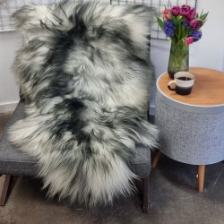 Islandsk lammeskind langh�ret plettet str L - 3215