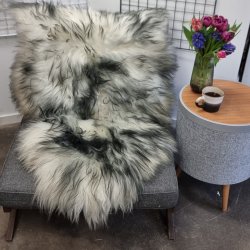 Islandsk lammeskind langh�ret plettet str L - 3216