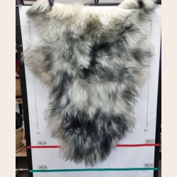 Islandsk lammeskind langh�ret plettet str L - 3216