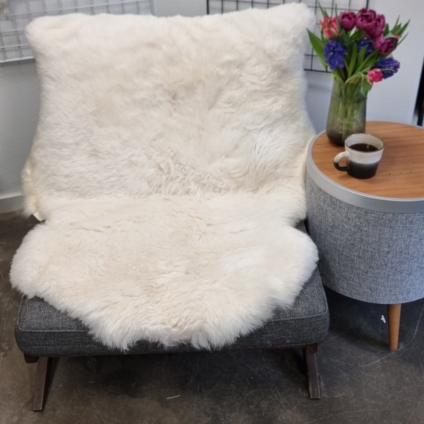 Islandsk klippet lammeskind lyse str L 3512