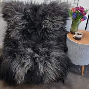 Islandsk lammeskind langh�ret plettet str XL - 4230