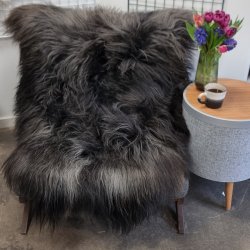 Islandsk lammeskind langh�ret plettet str XL - 4234